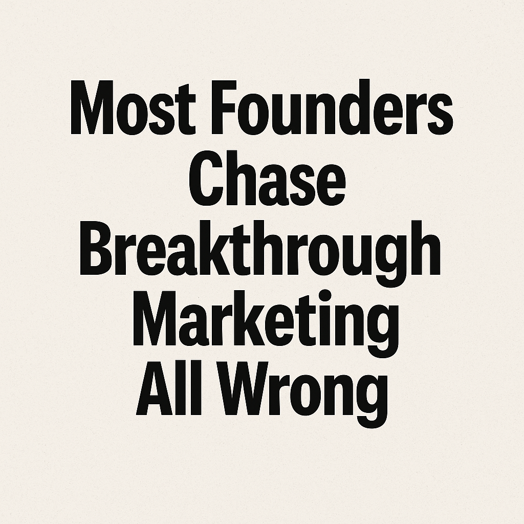 Most Founders Chase Breakthrough Marketing All Wrong